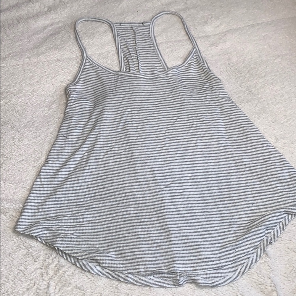 Grey striped tank top